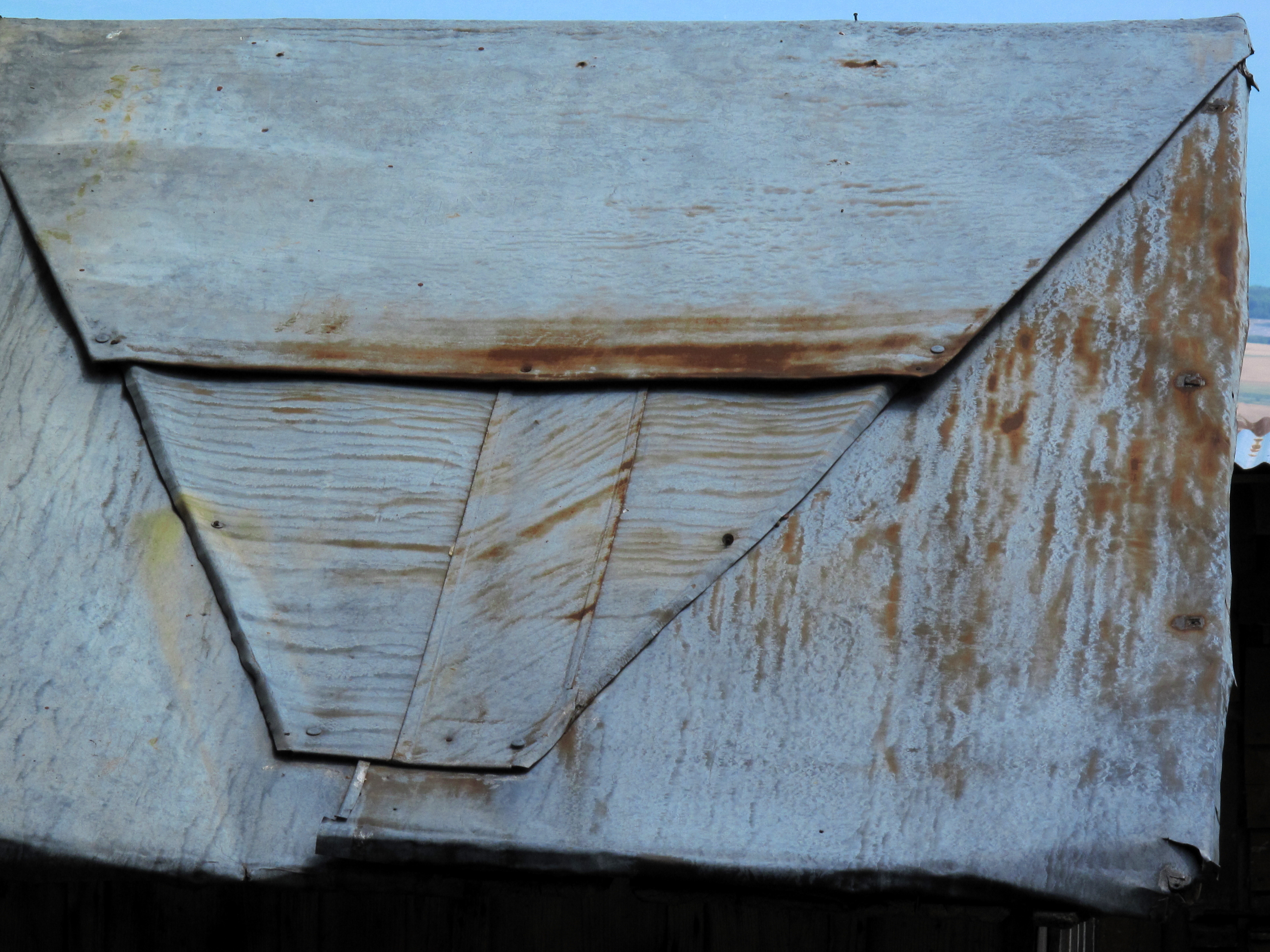 Tin roof like an envelope